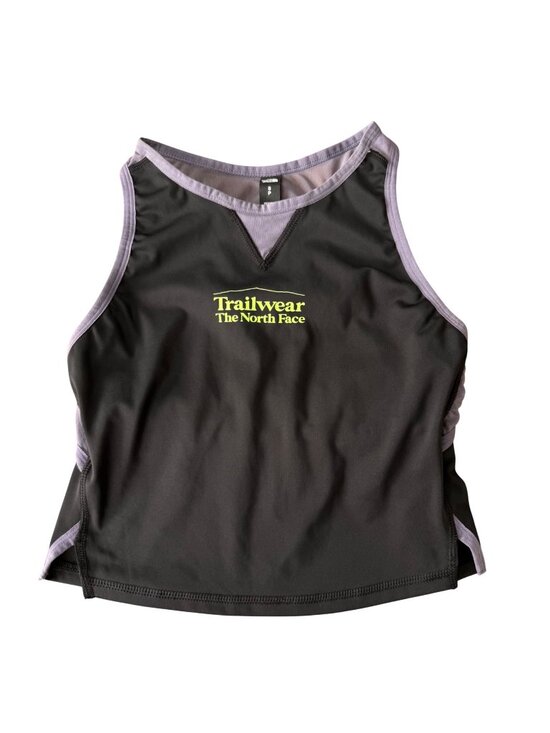 The North Face Tops - THE NORTH FACE Trailwear QTM Bra Tank Top Womens S Mesh Black Lunar Slate Purple